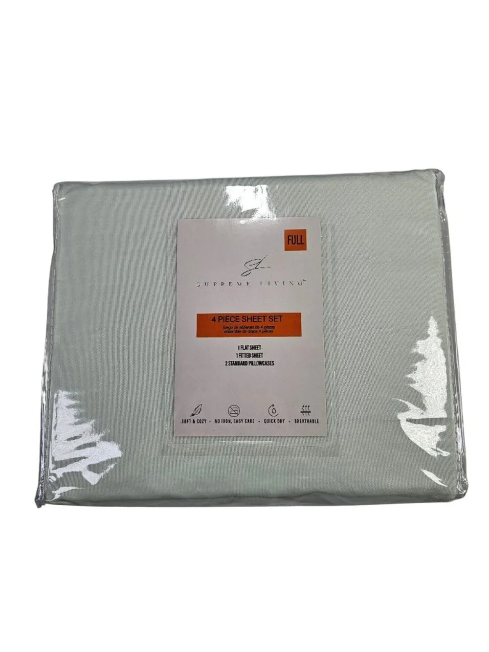 Supreme Living Full Size 4pc Microfiber Sheet Set NEW Mint Green